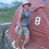 Project Director Lopi LaRoe after a particularly muddy day!